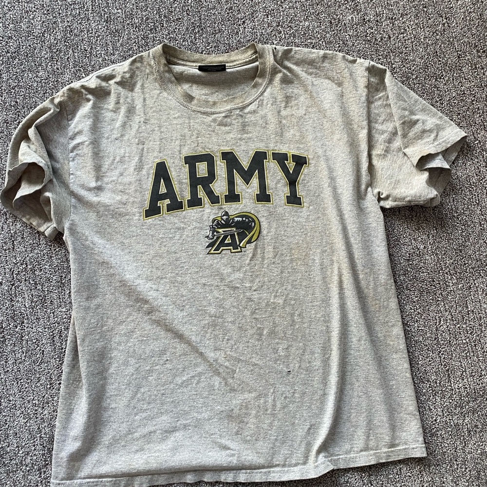 Gray Army Graphic T-Shirt